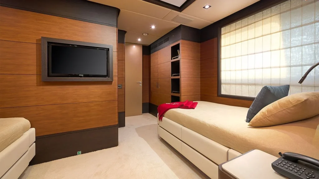 lady mrd yacht charter twin cabin tv