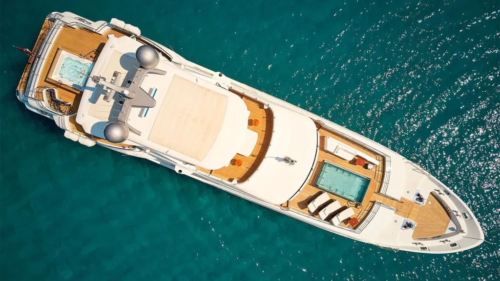 lady mrd yacht charter view from above