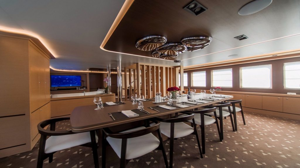 aiaxaia yacht charter dining area
