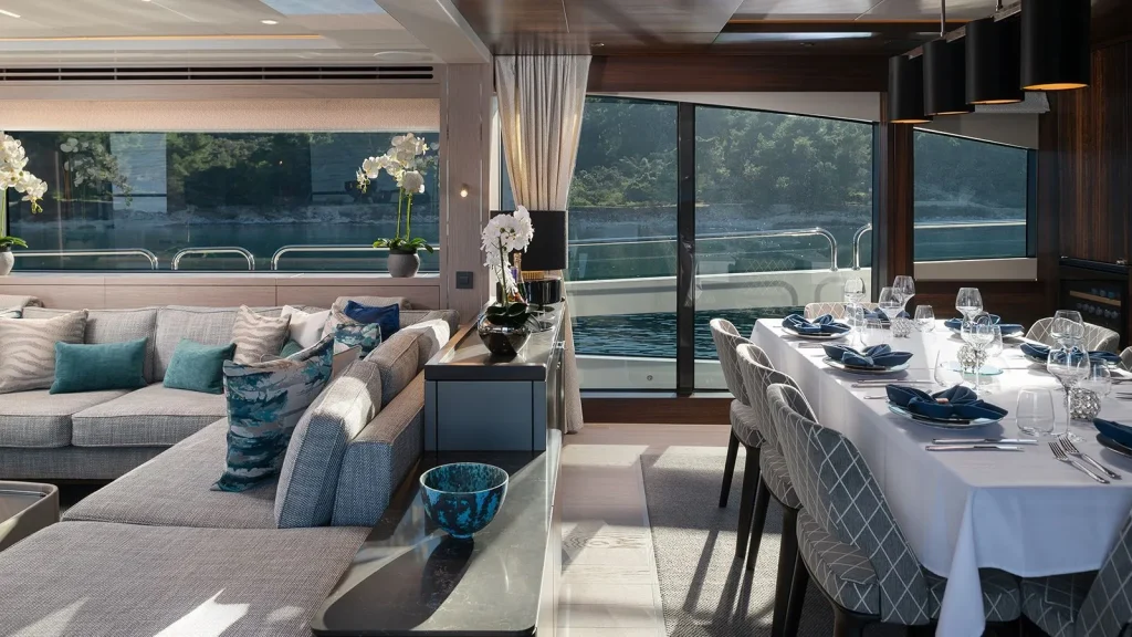 mowana yacht charter main deck salon
