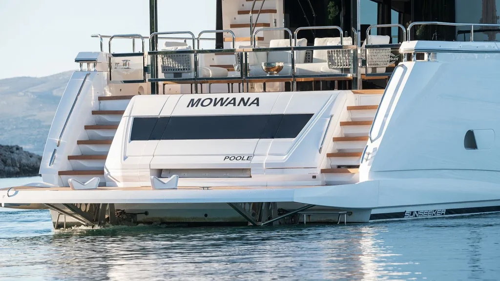 mowana yacht charter swimming platform