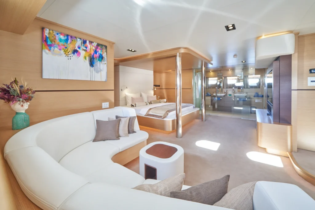 omnia yacht charter master suite