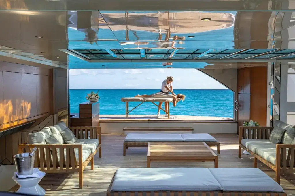 seven sins yacht charter beach club massage
