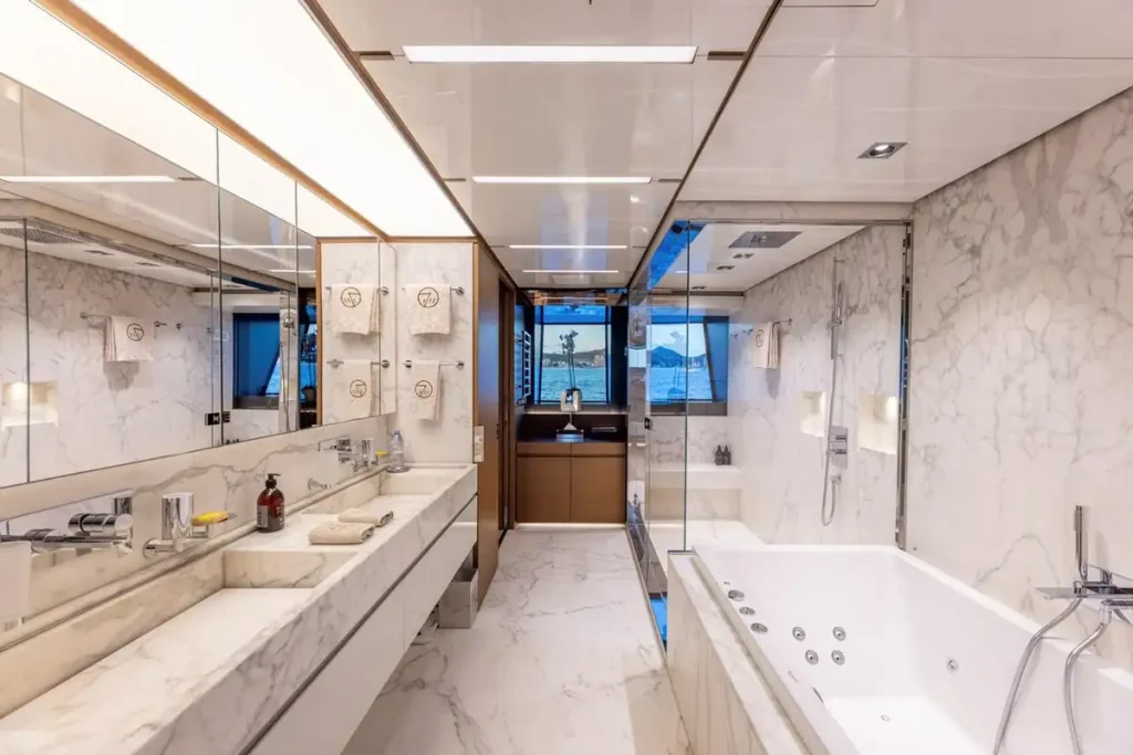 seven sins yacht charter master en suite