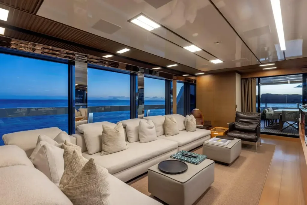 seven sins yacht charter sky lounge sofa
