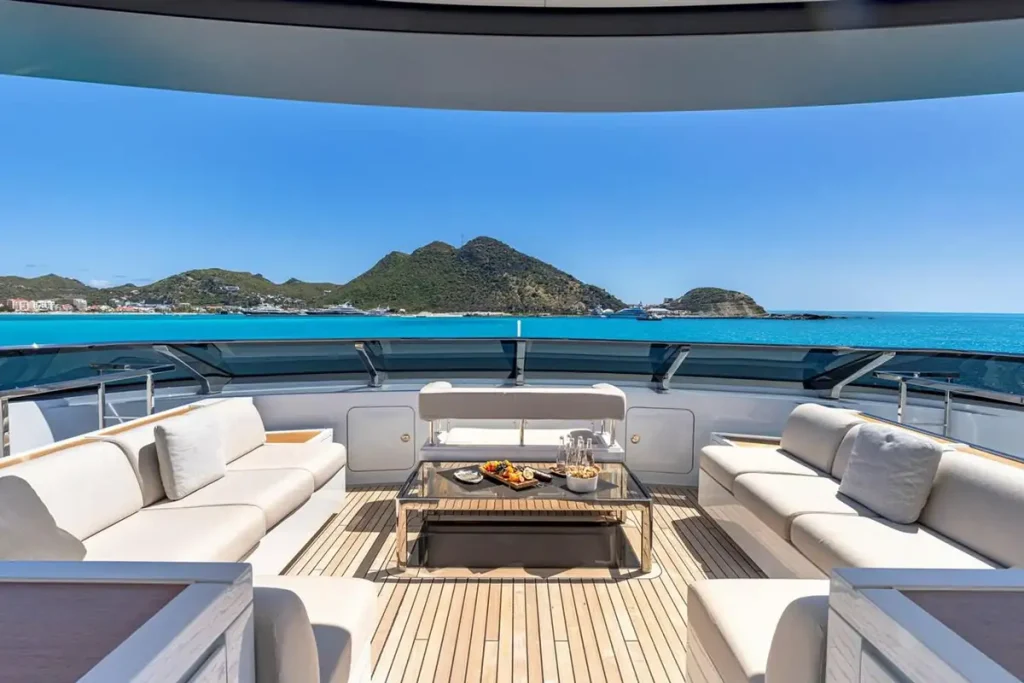 seven sins yacht charter sundeck forward