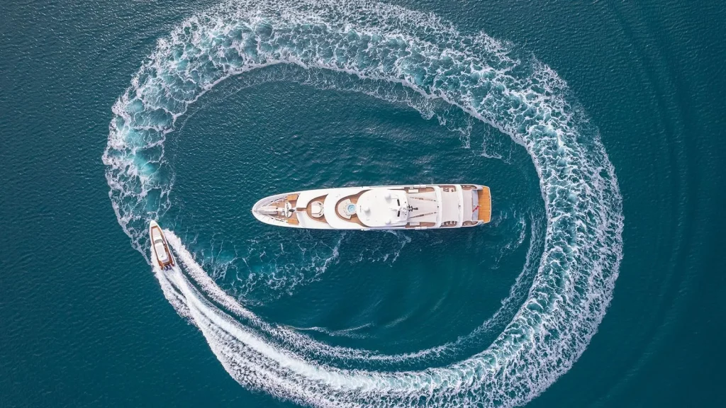 taleya yacht charter bird eye view