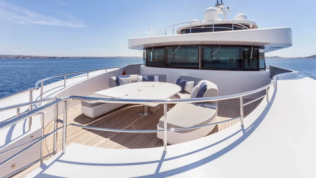 taleya yacht charter front deck lounge