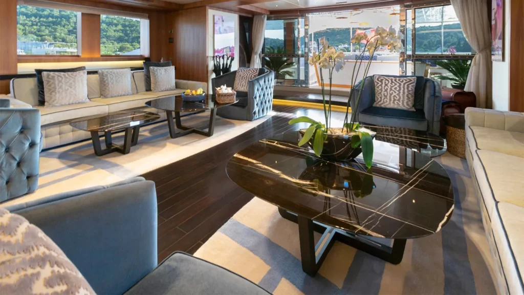 taleya yacht charter salon area