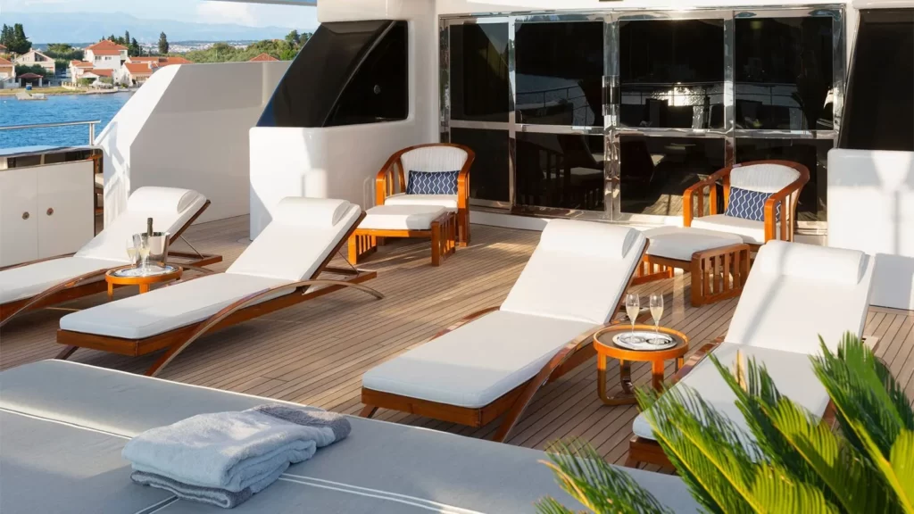 taleya yacht charter sun loungers