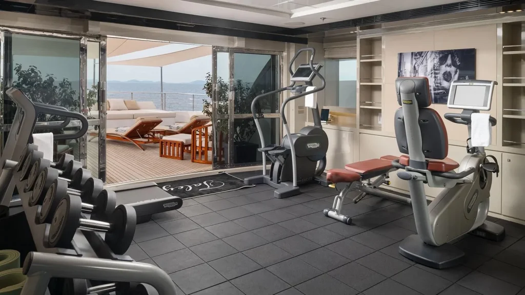 taleya yacht charter sundeck gym area ()