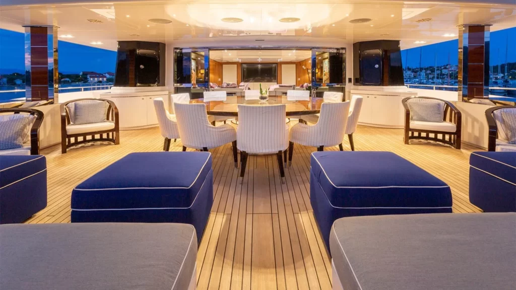 taleya yacht charter upper deck view