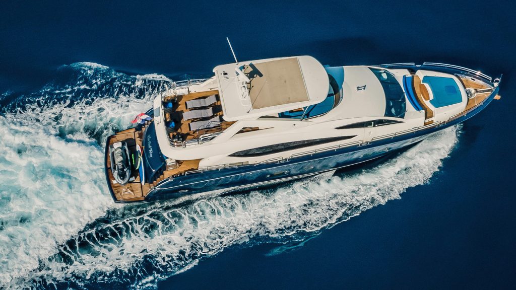 the best way yacht charter aerial view