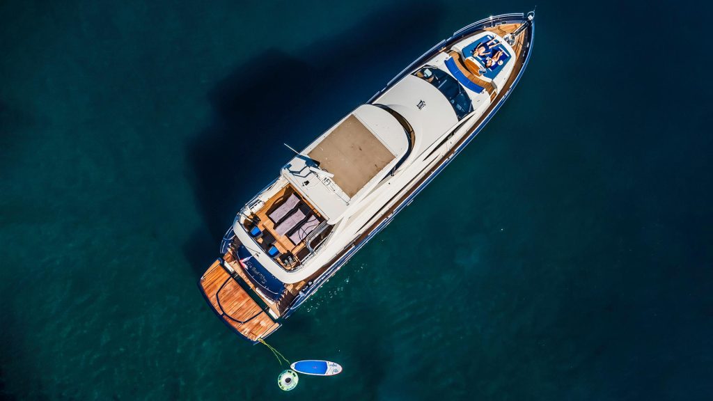 the best way yacht charter aerial view ()