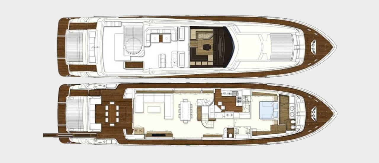 feretti aleksandra yacht charter layout