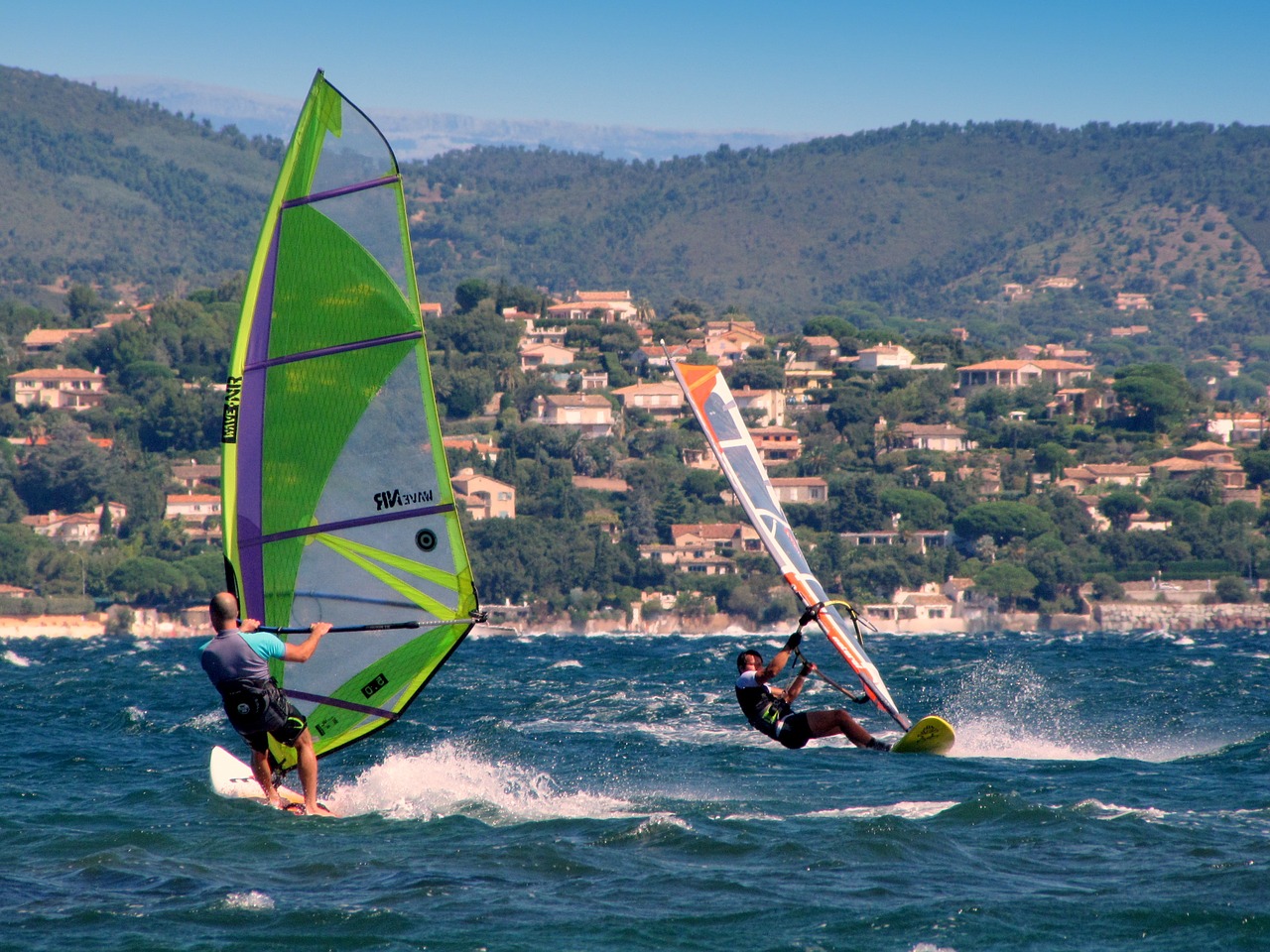 two people windsurfing in croatia