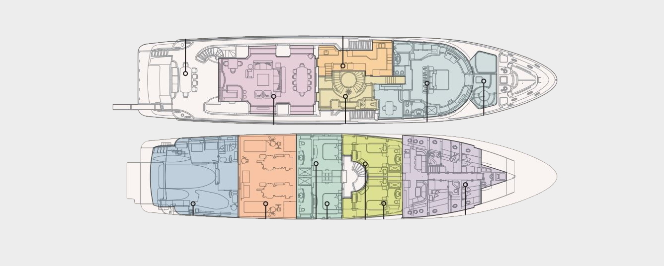 Harmony III yacht charter layout