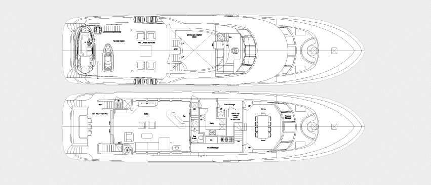 Milaya yacht charter layout