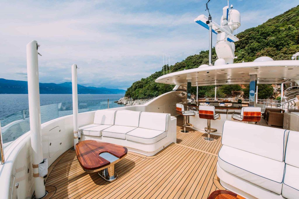 Tirea yacht charter lounge area