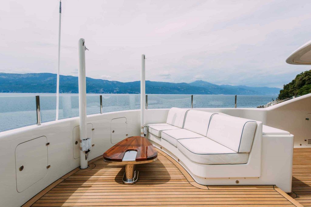 Tirea yacht charter lounge view
