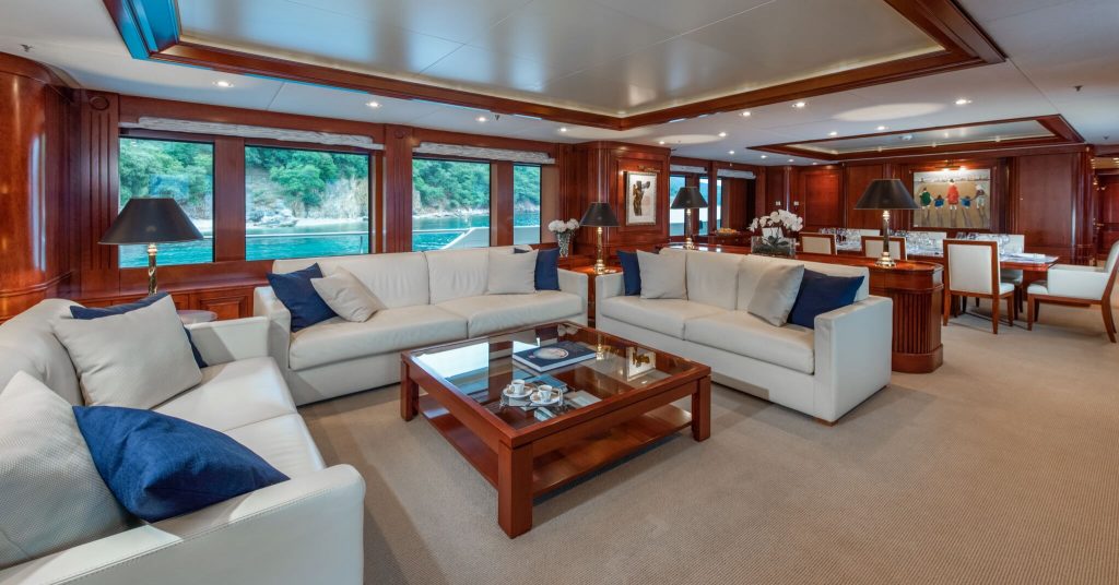 Tirea yacht charter main salon