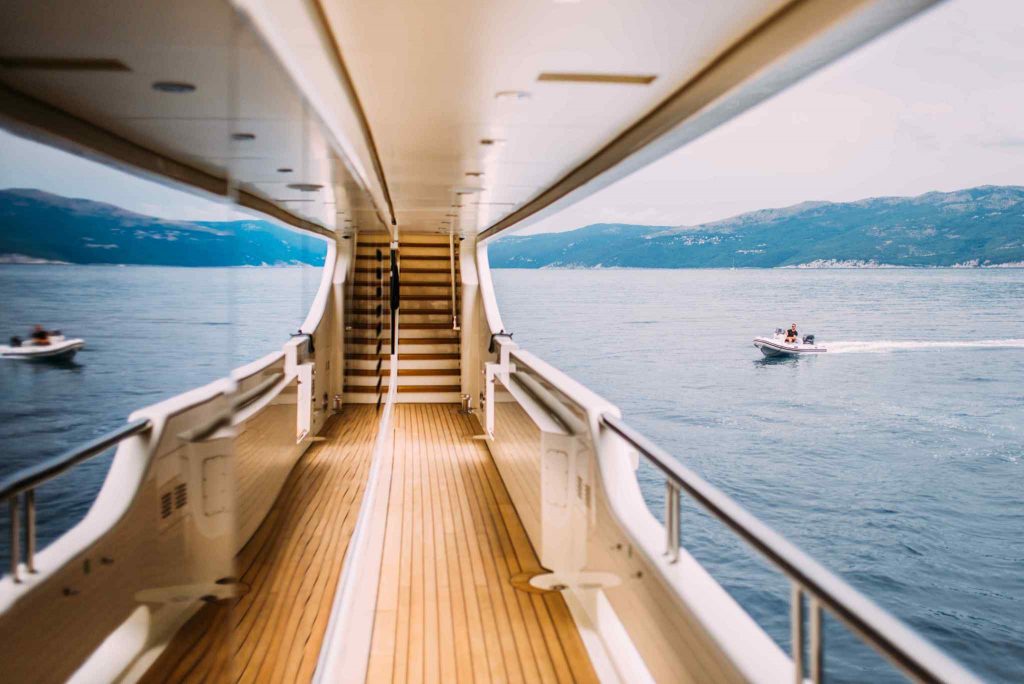Tirea yacht charter side deck