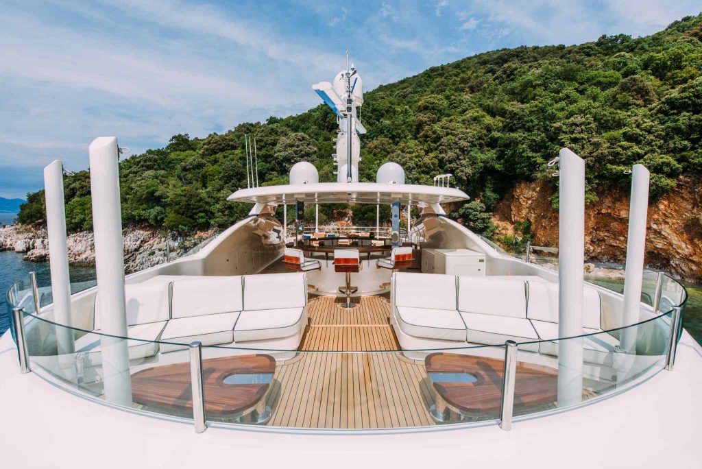 Tirea yacht charter sundeck lounge