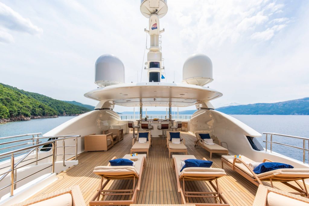 Tirea yacht charter sundeck sun lounger