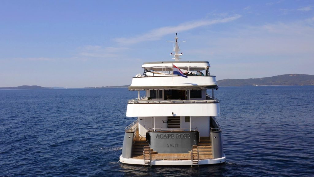 agape rose yacht charter rear view