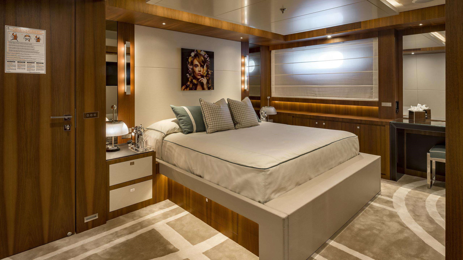 double cabin in a superyacht