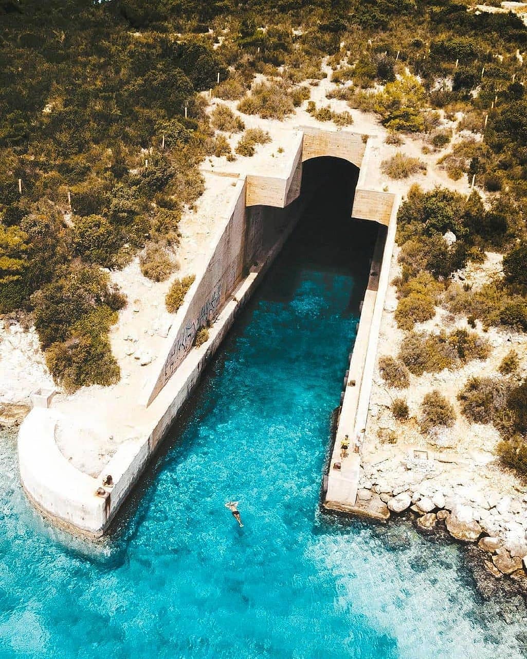 Yacht Charter in Vis Military submarine tunnels