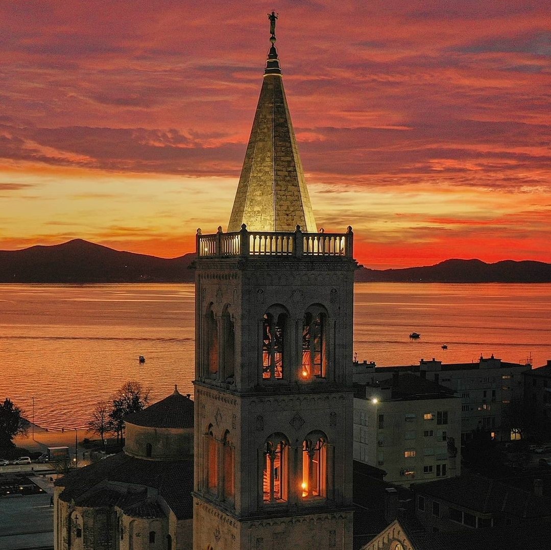 Yacht Charter in Zadar Zadar sunset in Old Town