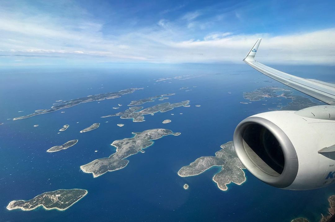 Yacht charter in trogir view from the private jet