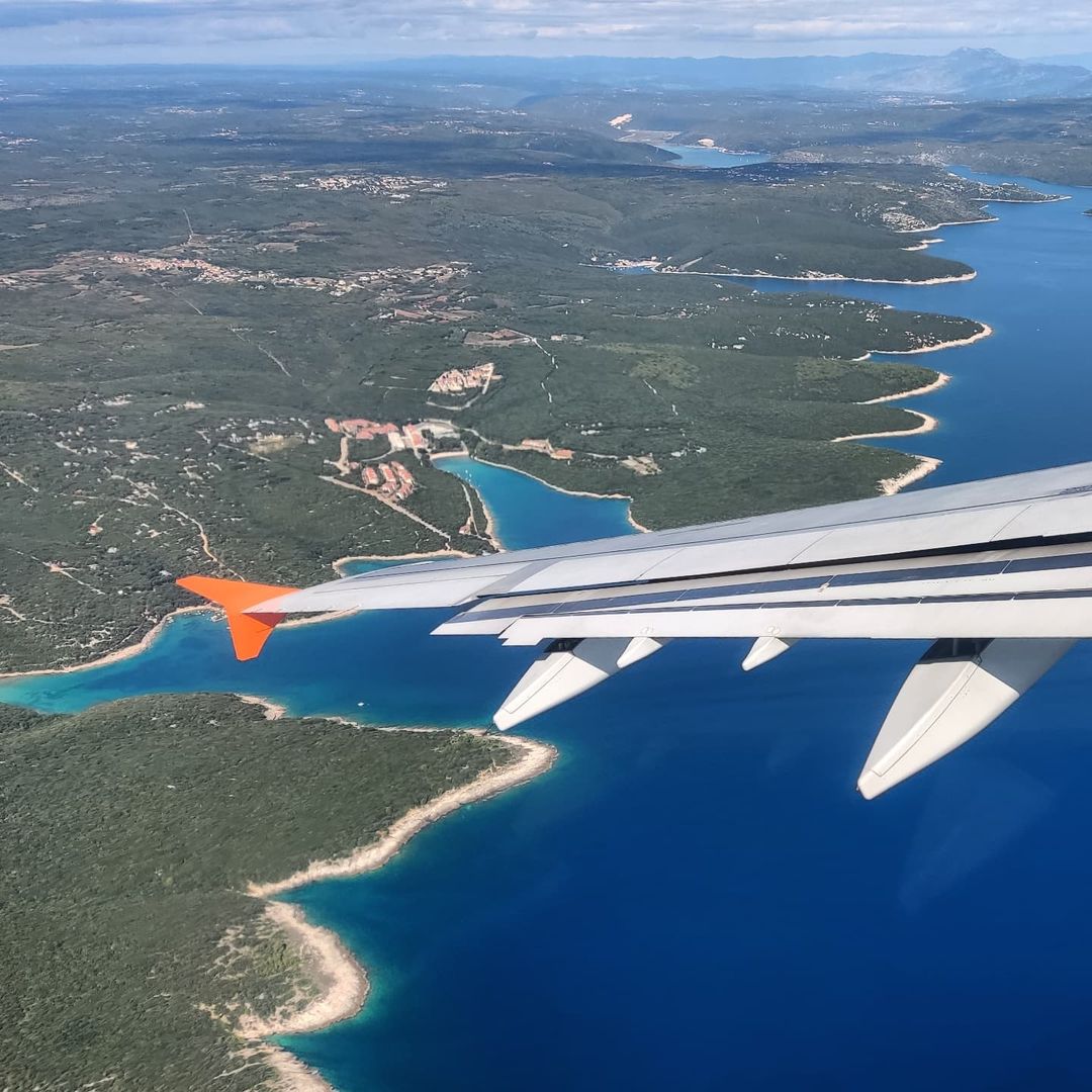 Yacht charter in Poreč view of poreč from the aeroplane