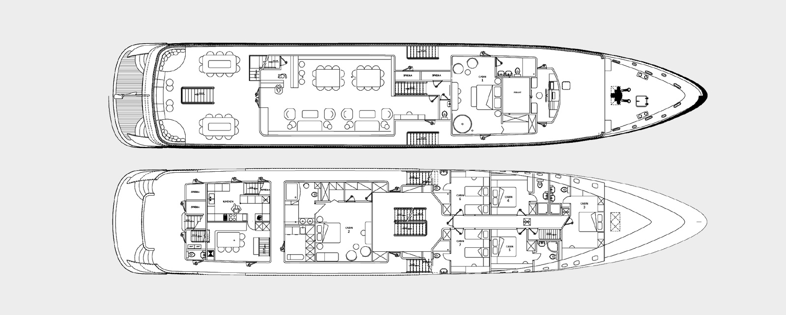 freedom yacht charter layout