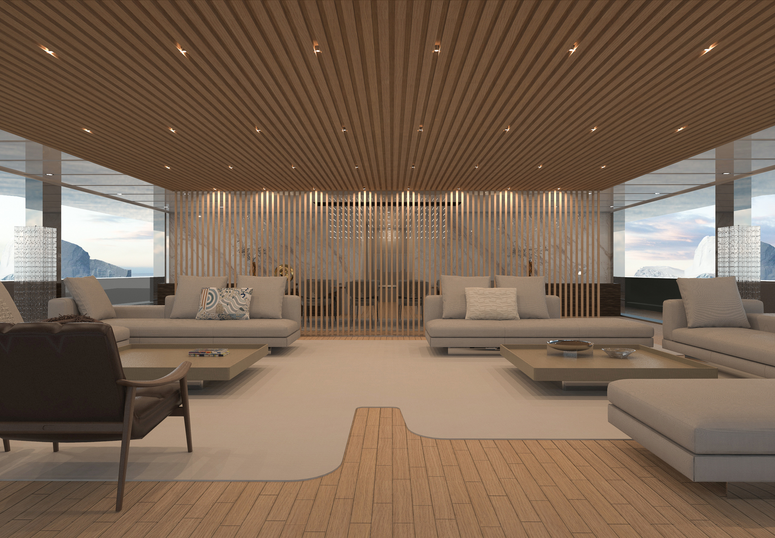 yacht designer indoor salon render area