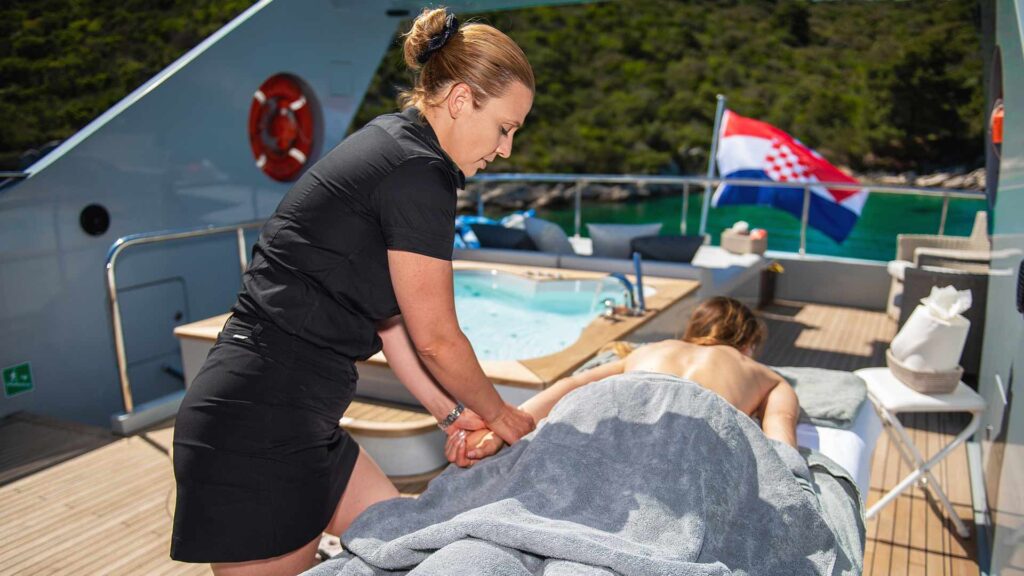 massage therapy onboard anavi yacht charter