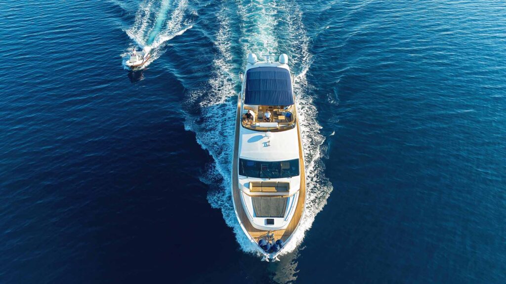 view from above insieme yacht charter cruising