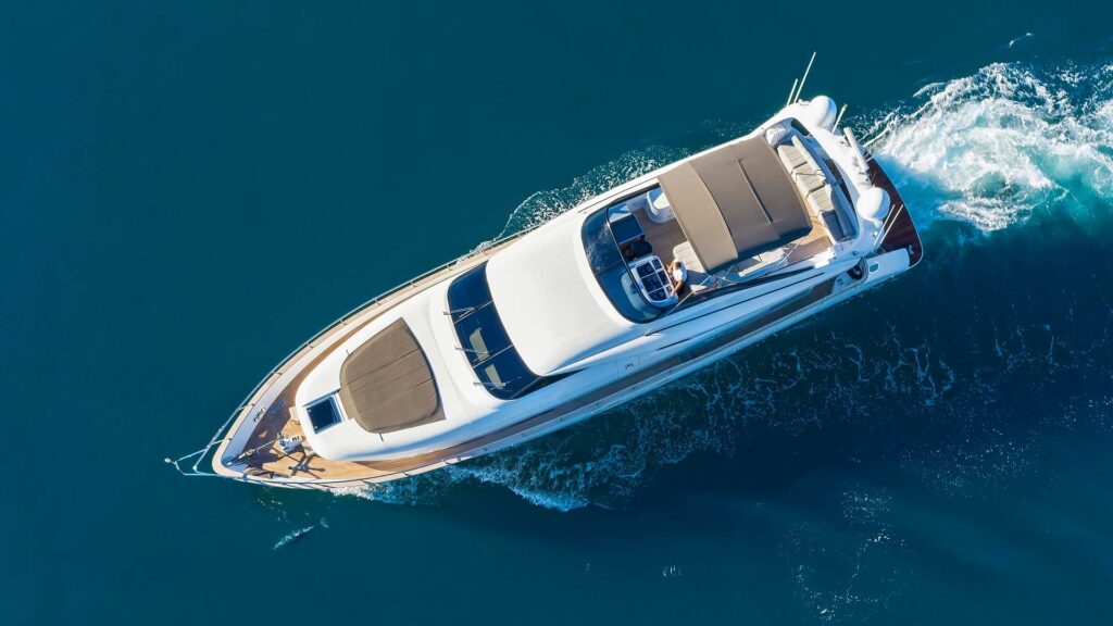 hope i yacht charter view from above