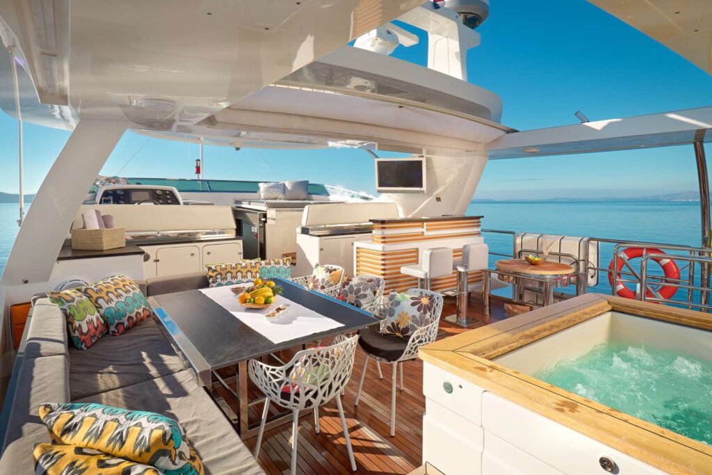 ocean drive yacht charter flybridge front