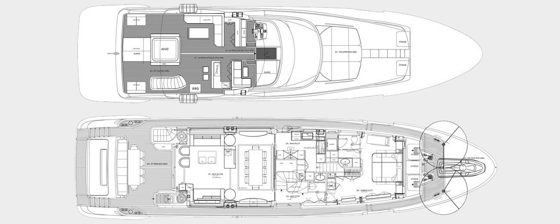 ocean drive yacht charter layout