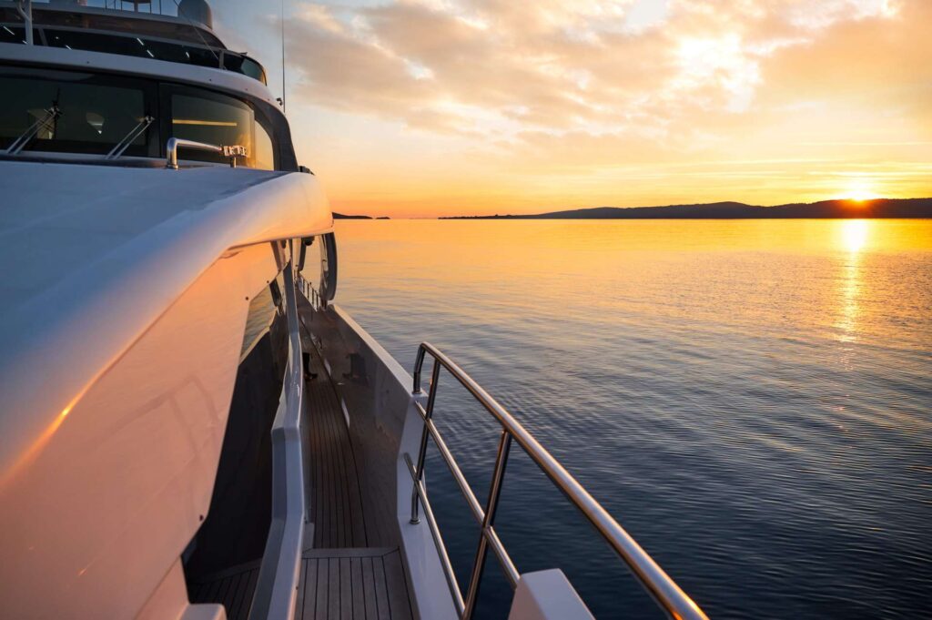 ocean drive yacht charter side deck