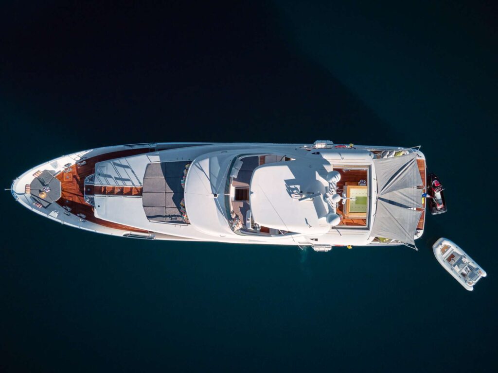 ocean drive yacht charter view from above