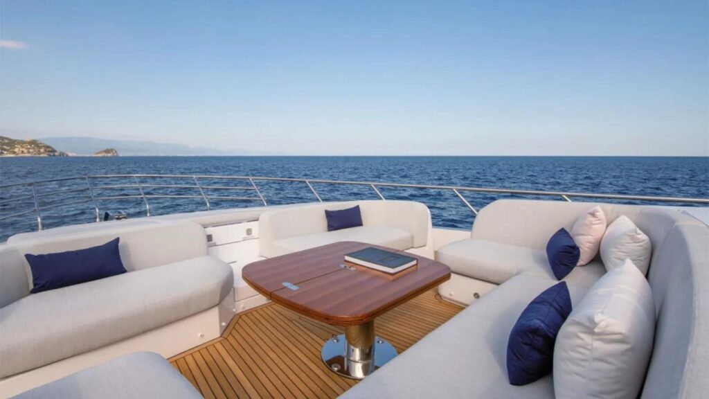 omr group yacht charter front deck lounge