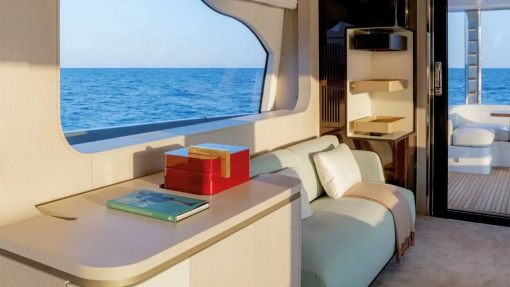 omr group yacht charter main deck seating area