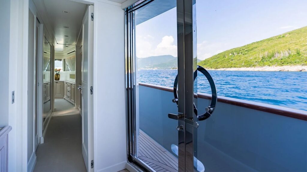 valentina ii yacht charter side deck exit