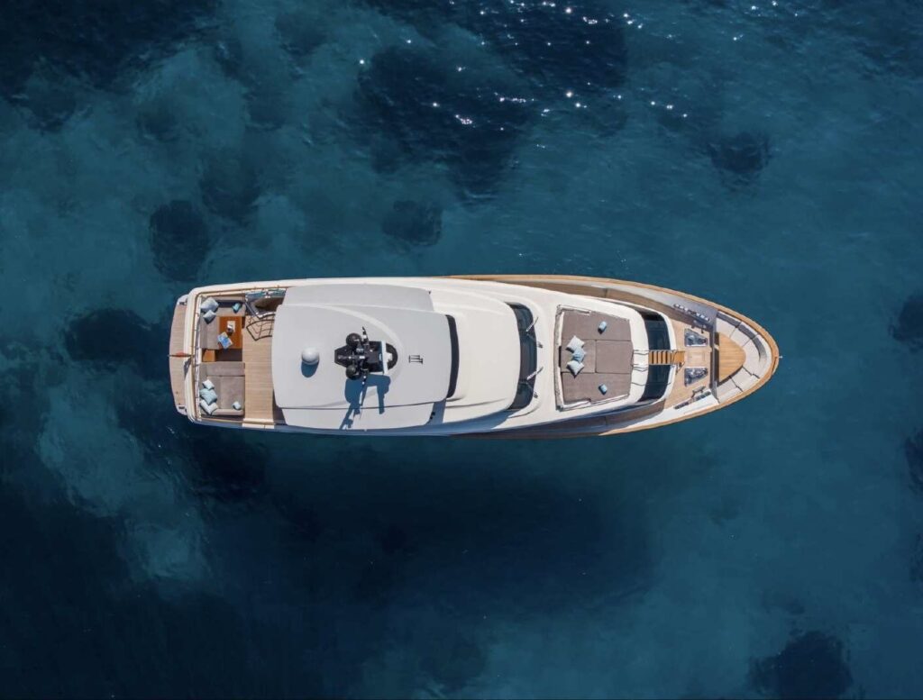 valentina ii yacht charter view from above