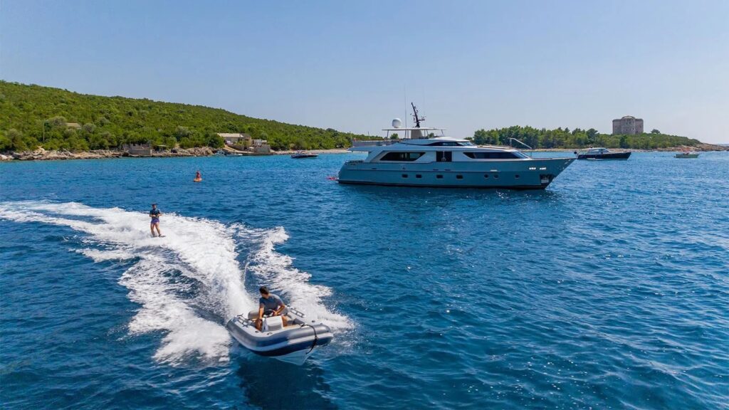 valentina ii yacht charter water skis