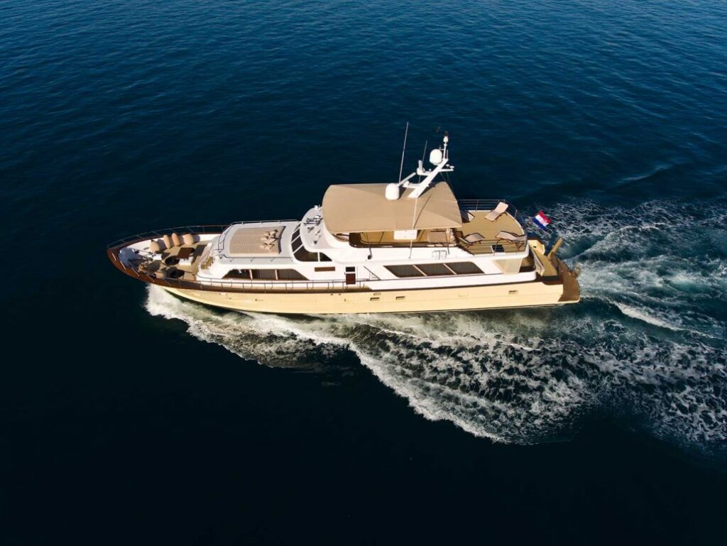 auriane yacht charter aerial view