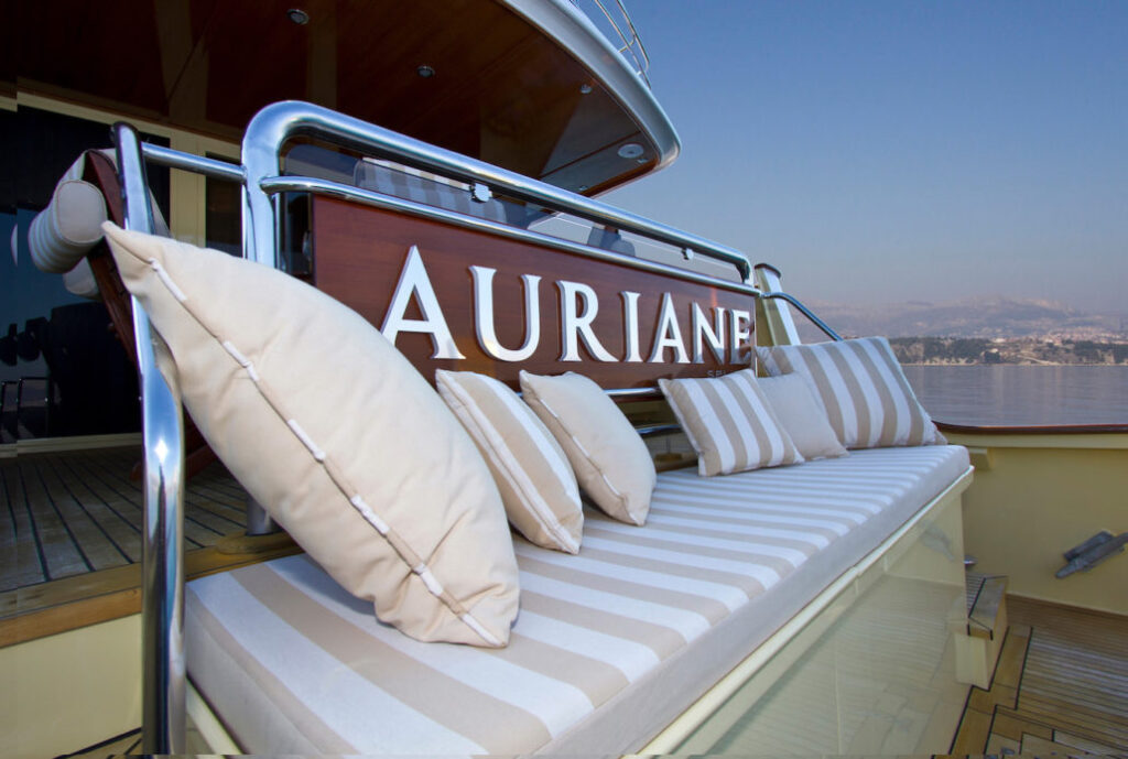 auriane yacht charter aft deck